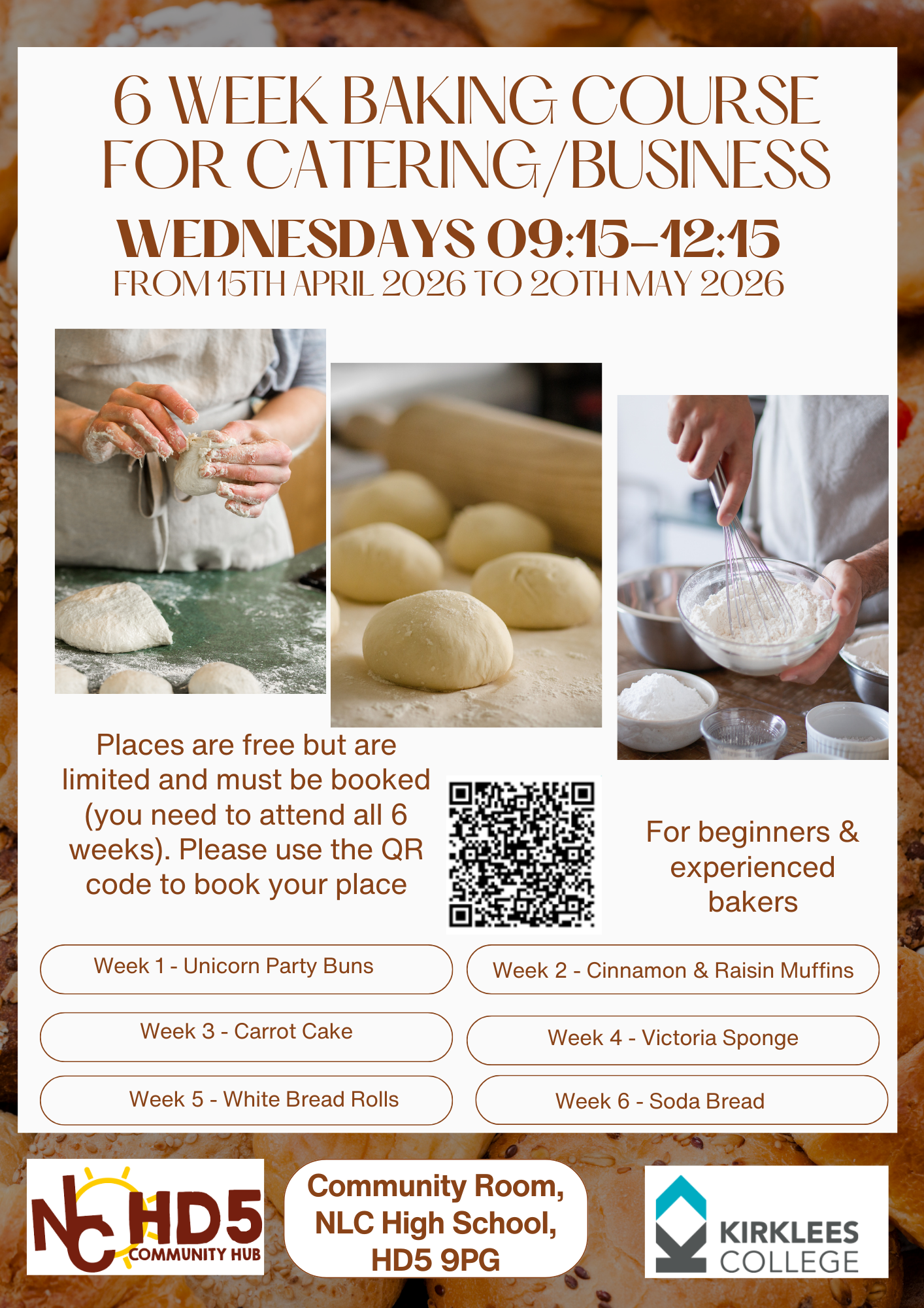 6 week baking course for catering business